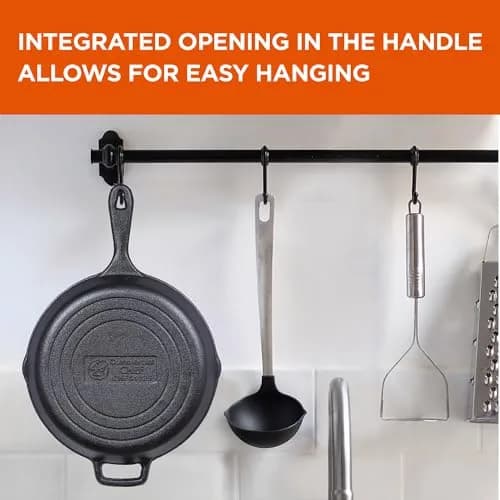Commercial CHEF 10.25-Inch Cast Iron Skillet | Pre-Seasoned, Versatile & Oven Safe thumbnail 7