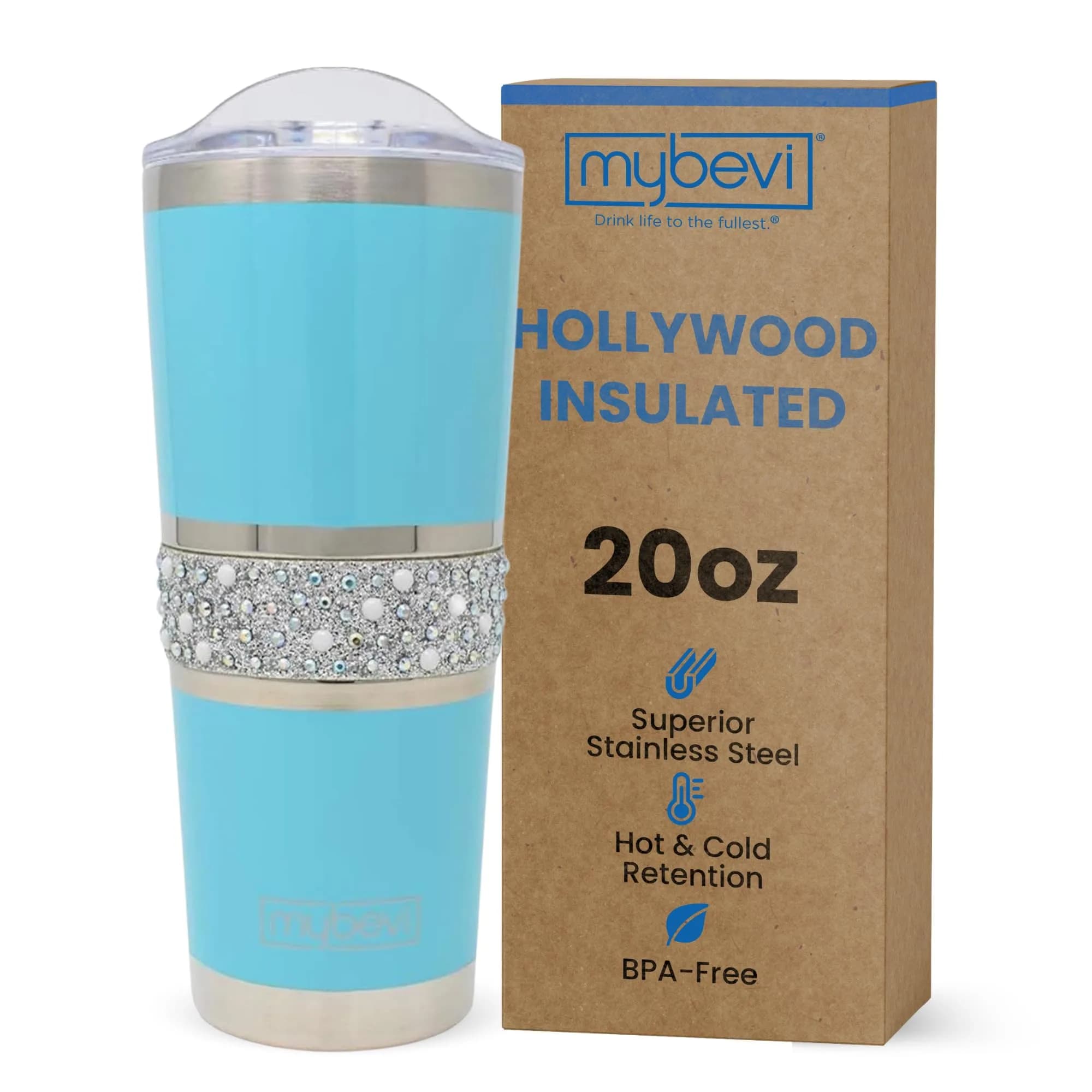 MyBevi Hollywood Insulated Tumbler 591ml (20oz) | Keeps Drinks Hot or Cold for Hours - main product image