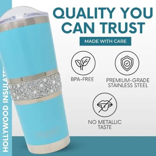 MyBevi Hollywood Insulated Tumbler 591ml (20oz) | Keeps Drinks Hot or Cold for Hours thumbnail 6