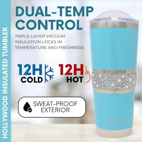 MyBevi Hollywood Insulated Tumbler 591ml (20oz) | Keeps Drinks Hot or Cold for Hours thumbnail 2