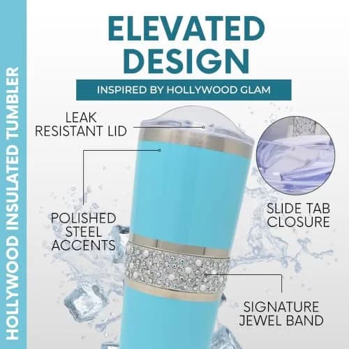 MyBevi Hollywood Insulated Tumbler 591ml (20oz) | Keeps Drinks Hot or Cold for Hours thumbnail 3
