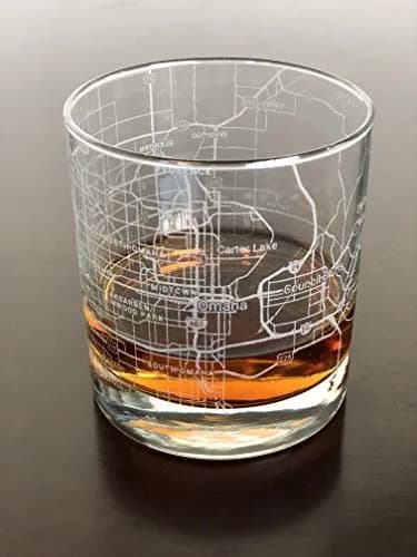Or Something Whiskey Old Fashioned Glass 11oz | Omaha Nebraska Map | Made in USA thumbnail 1