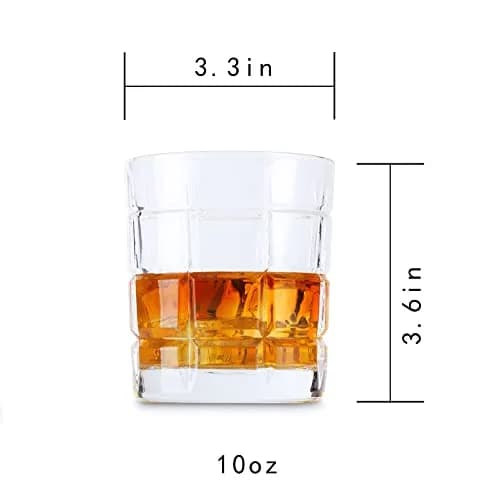 KANARS Crystal Glass Whiskey Tumbler 10 Oz | Lead-Free Crystal, Elegant & Durable thumbnail 3