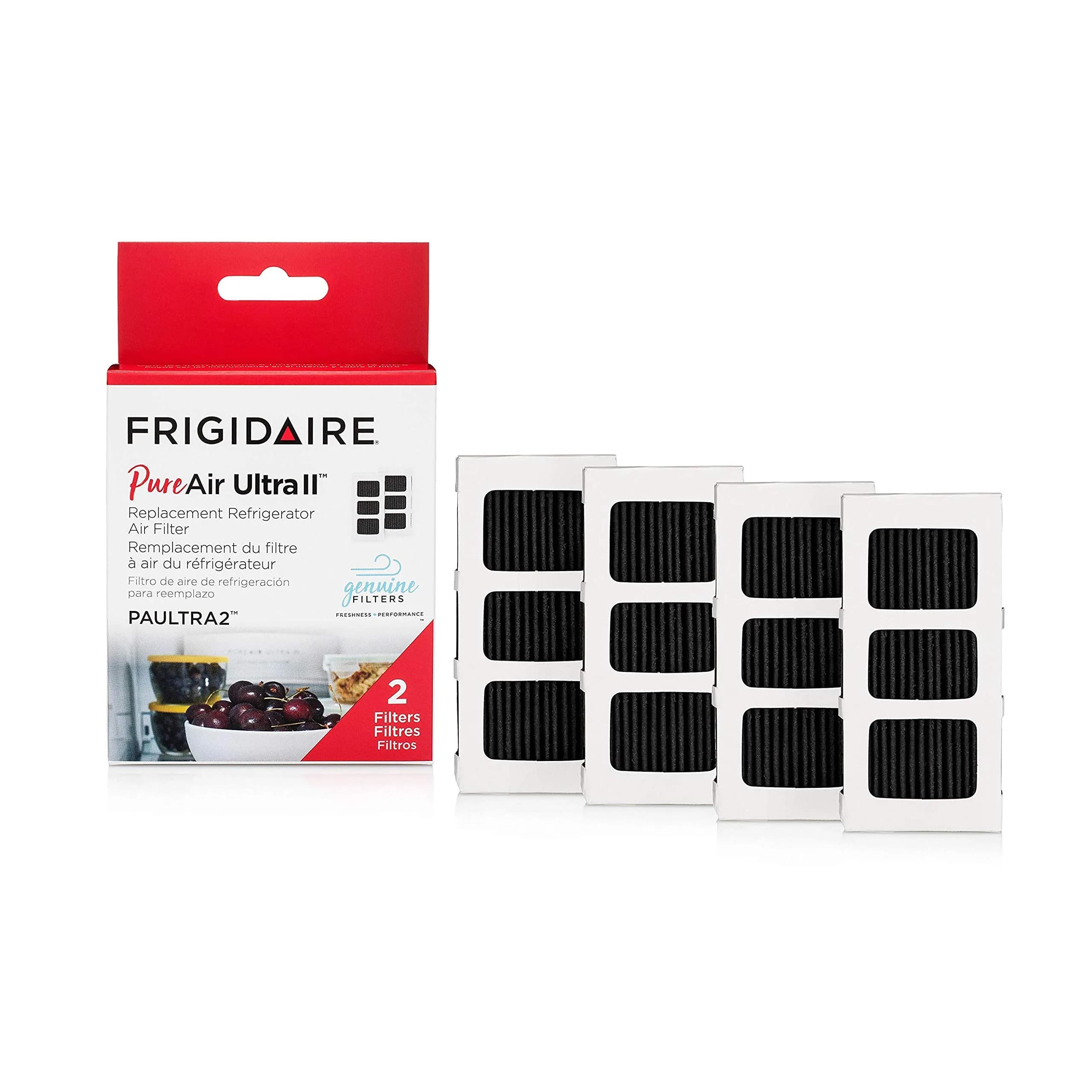 Frigidaire Pure Air Ultra II 4 Pack Air Filter 3.8" x 1.8" (4 Count) | Captures Odors Better Than Baking Soda - main product image