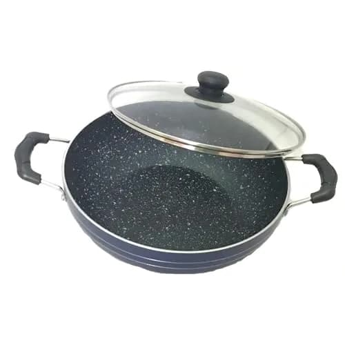 SHRIYA Induction Base Nonstick Kadai with Lid, 2.2 Ltr (2.3 US qt) | Deep Fry Pan for Indian Kitchens thumbnail 1