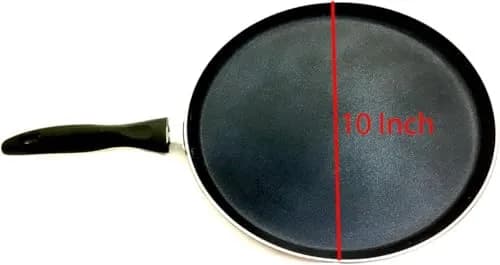 SHRIYA Aluminum Saute Fry Pan with Non-Stick Coating 10" | Even Heat & Easy Cleaning thumbnail 2