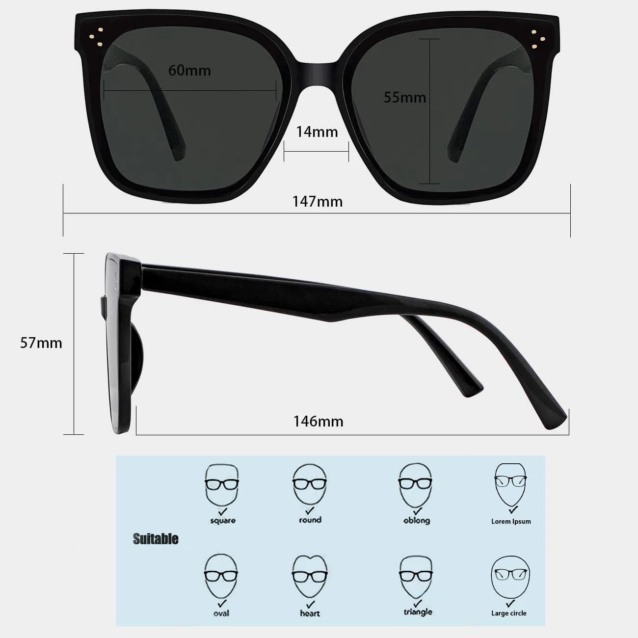 MAXJULI Oversized Sunglasses for Women Men UV Protection | Polarized Retro Style - view 4