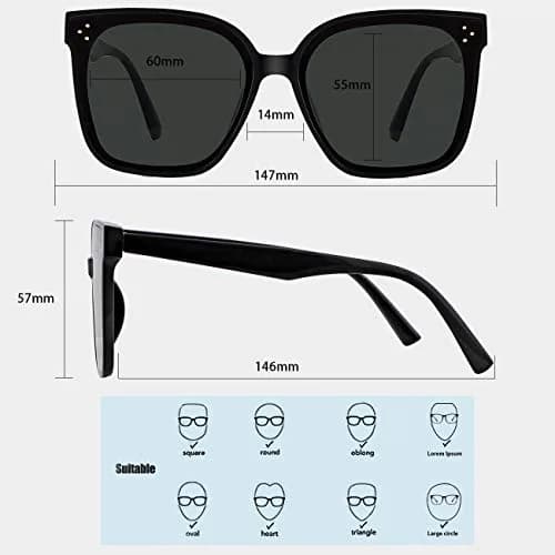 MAXJULI Oversized Sunglasses for Women Men UV Protection | Polarized Retro Style thumbnail 4