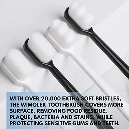 Wimolek Extra Soft Toothbrush 2 Pack | 20,000 Ultra Soft Bristles for Sensitive Gums thumbnail 3