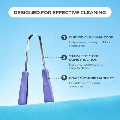 DrTung's Stainless Steel Tongue Scraper 12 Pack | Removes Plaque & Bad Breath thumbnail 4