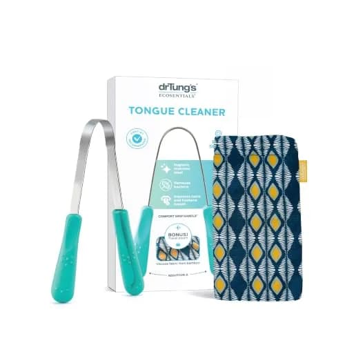 DrTung's Stainless Steel Tongue Scraper 12 Pack | Removes Plaque & Bad Breath thumbnail 1