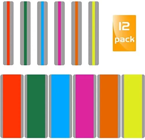 WEDTYGH Guided Reading Strips for Dyslexia 19cm x 7cm (Large) & 19cm x 3cm (Small) | 12 Pieces, 6 Colors, PVC Plastic thumbnail 2