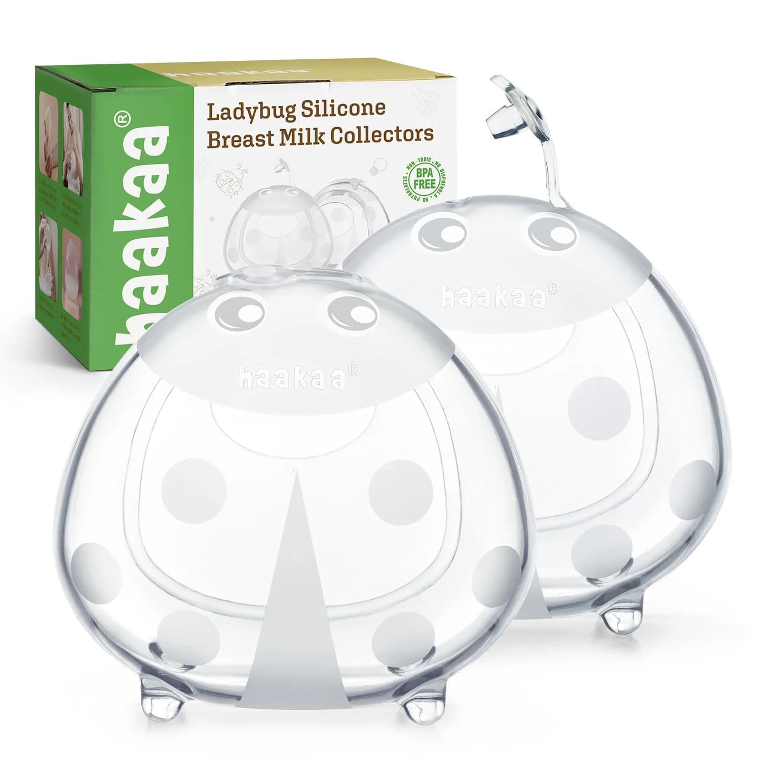 haakaa Ladybug Breast Milk Collector 75ml (2.5oz) | Passive Collection for Nursing Moms — Ladybug 2.5oz
