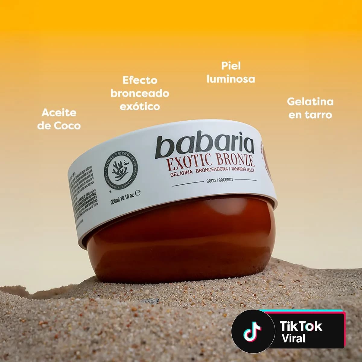 Babaria Coco Tanning Gelatin SPF 0 300ml (10.14 Fl Oz) | Exotic Golden Tan, Moisturizing Formula - view 3