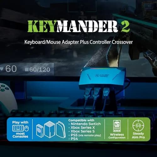 IOGEAR KeyMander 2 Keyboard/Mouse Adapter for Consoles | FPS Mouse Control, PS4, Xbox Series X/S, Switch thumbnail 2
