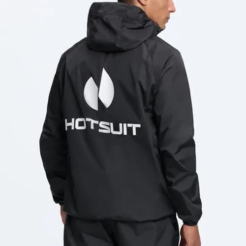 HOTSUIT Men's Sauna Suit Jacket Black 4XL | Accelerates Sweat for Weight Loss Workouts thumbnail 4
