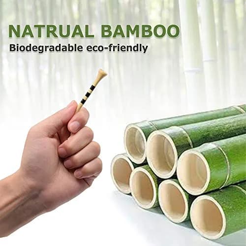 SAPLIZE Bamboo Golf Tees Pack of 150 | Durable & Reliable Golf Accessories thumbnail 2