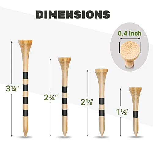 SAPLIZE Bamboo Golf Tees Pack of 150 | Durable & Reliable Golf Accessories thumbnail 4