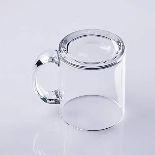 QAPPDA Glass Mug 12 oz | Clear Coffee Mug with Handle for Hot & Cold Drinks thumbnail 4