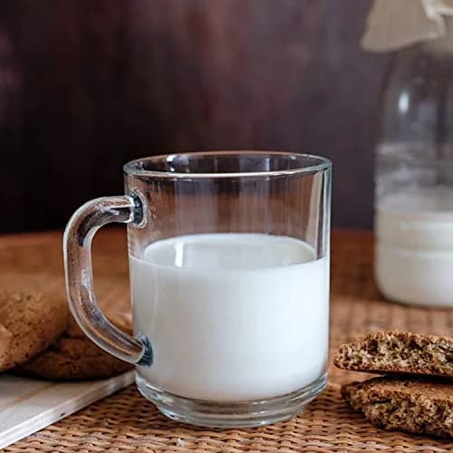 QAPPDA Glass Mug 12 oz | Clear Coffee Mug with Handle for Hot & Cold Drinks thumbnail 6