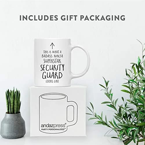 Andaz Press Funny 11oz Ceramic Coffee Mug Gift for Security Guard | Humorous Office Gift thumbnail 4
