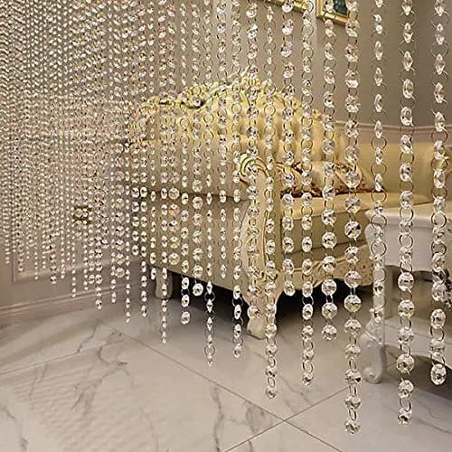 KinHom 33ft K9 Glass Crystal Garland Strands - Hanging Bead Chain for Wedding & Christmas Decor thumbnail 5