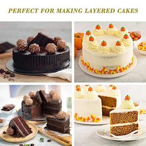 E-far 9½-inch Cake Pan with Rack Set, Stainless Steel Round Bakeware, 4 Pieces | Healthy & Dishwasher Safe thumbnail 7