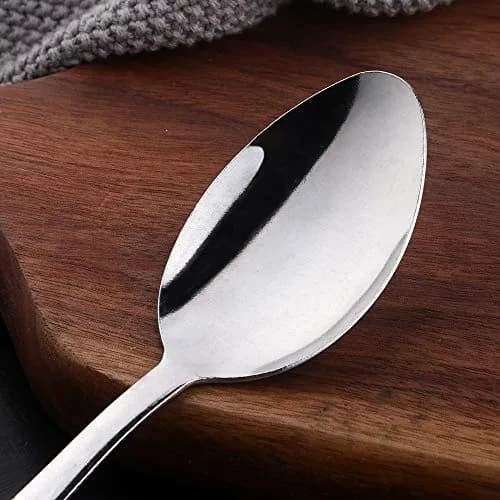 QOBIMOON 12-Piece Stainless Steel Teaspoon Set | Durable, Dishwasher Safe, 14.9 cm | Silver thumbnail 5