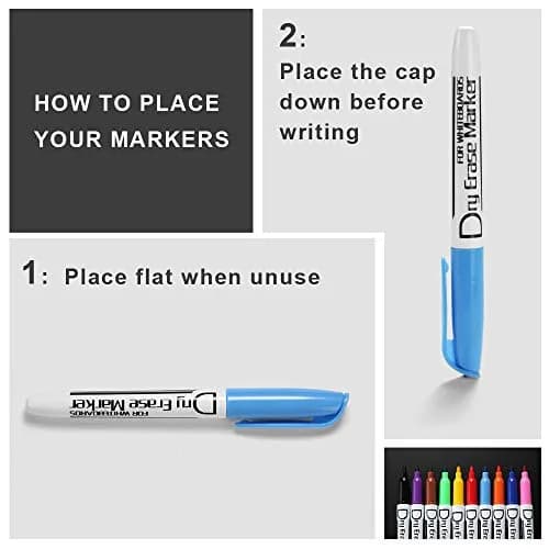Volcanics Dry Erase Markers, Fine Tip, 10 Colors, 12 Pack | ASTM D-4236 Certified, Low Odor thumbnail 7