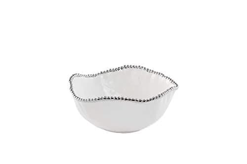 Pampa Bay Salerno Porcelain Large Salad Bowl | Elegant Serving for Family & Parties, Oven & Dishwasher Safe (10.5" x 10" x 4.5") thumbnail 1