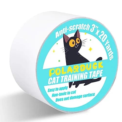 Polarduck Clear Anti-Scratch Tape for Furniture 3 inches x 20 Yards | Train Cats to Stop Scratching thumbnail 1