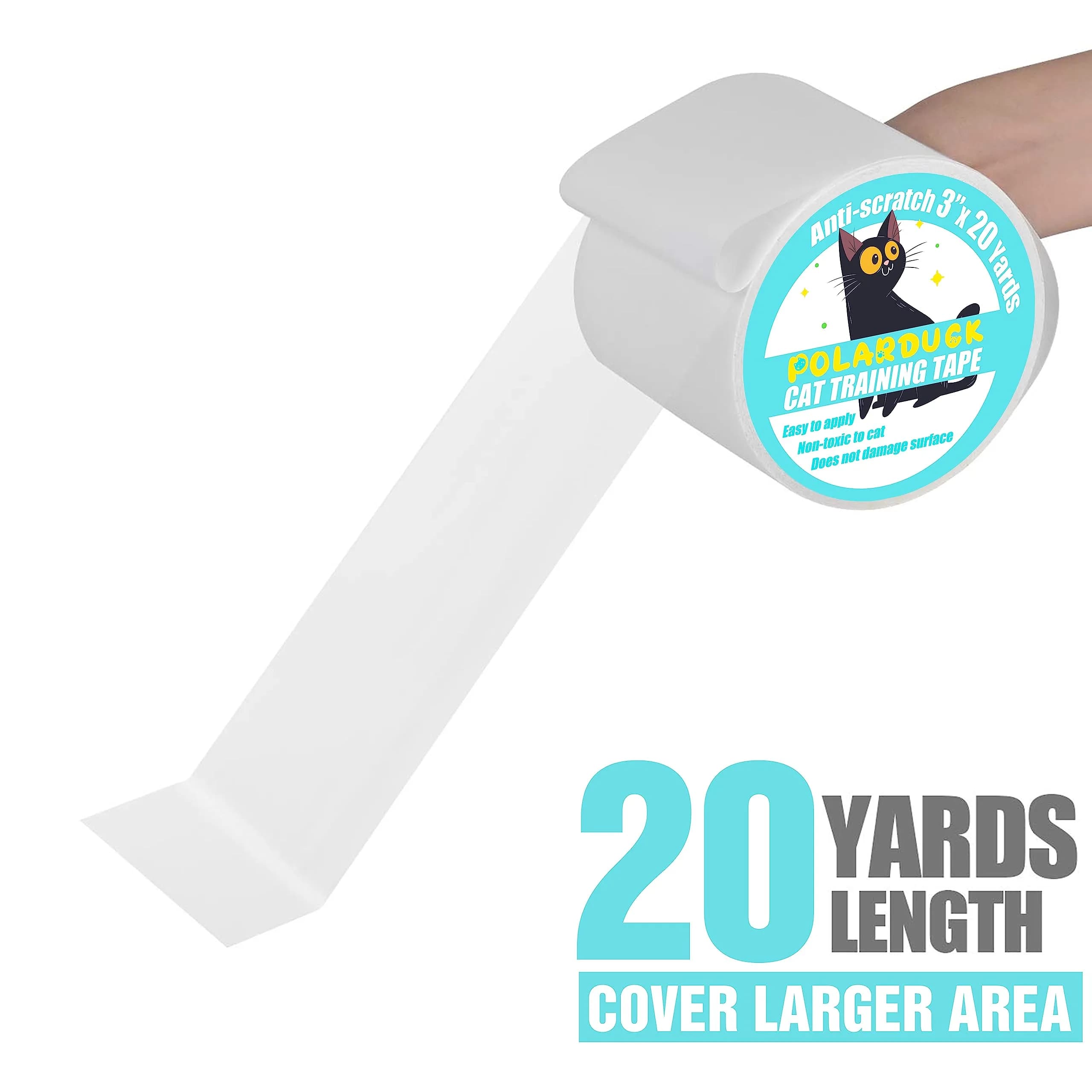 Polarduck Clear Anti-Scratch Tape for Furniture 3 inches x 20 Yards | Train Cats to Stop Scratching - view 4