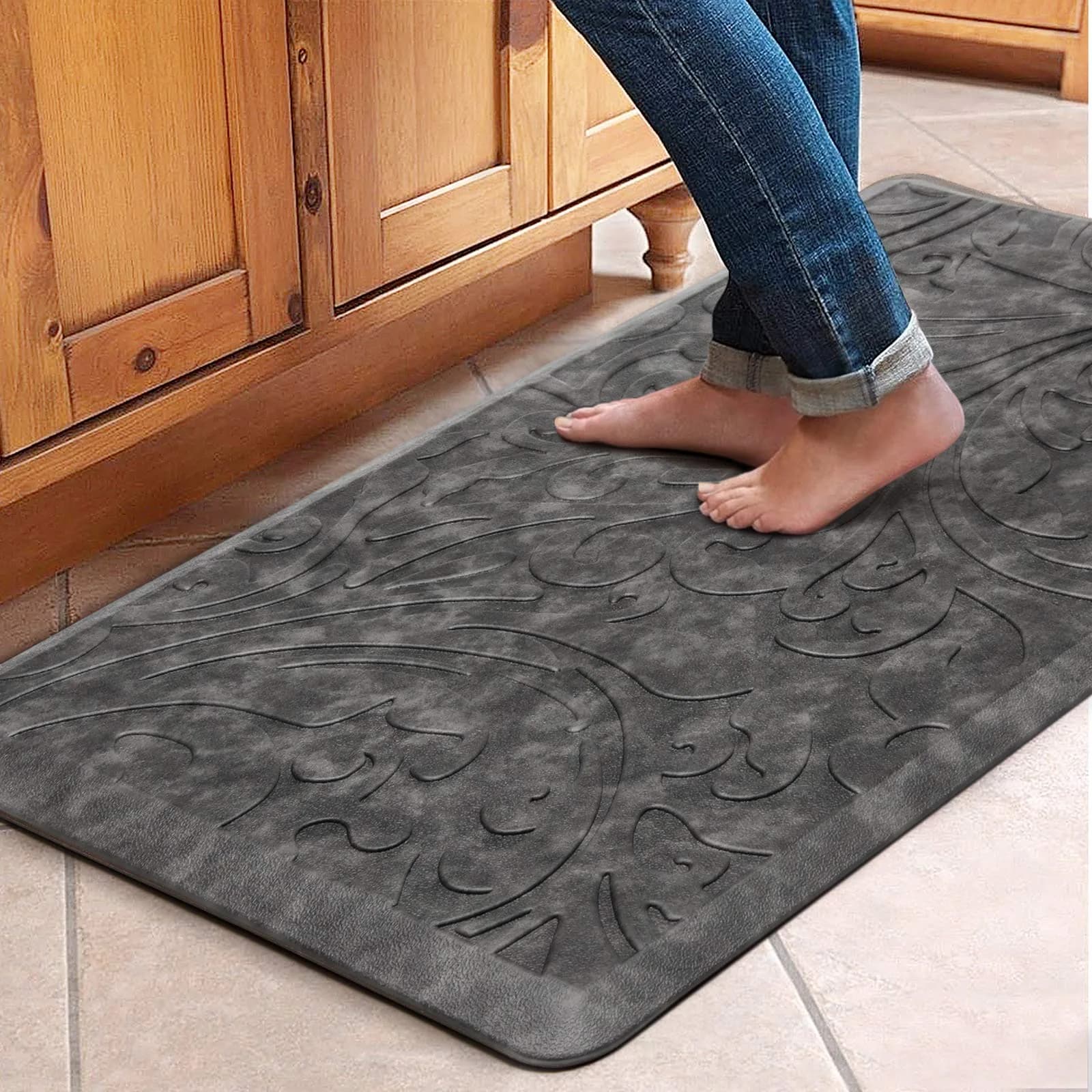 KMAT Anti-Fatigue Kitchen Mat 51cm x 25cm (20" x 1'8") | Cushioned Comfort for Standing Desks - main product image