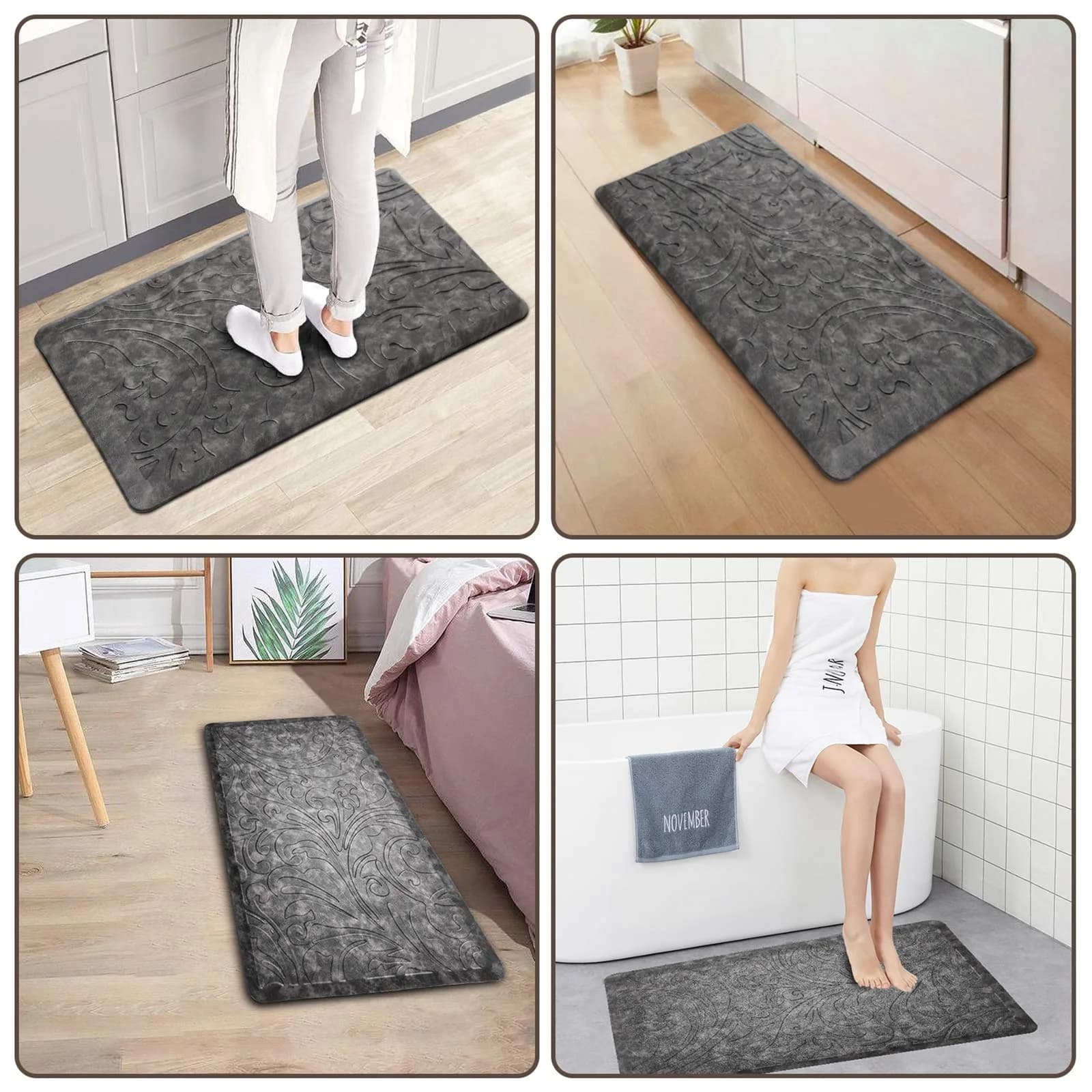 KMAT Anti-Fatigue Kitchen Mat 51cm x 25cm (20" x 1'8") | Cushioned Comfort for Standing Desks - view 5