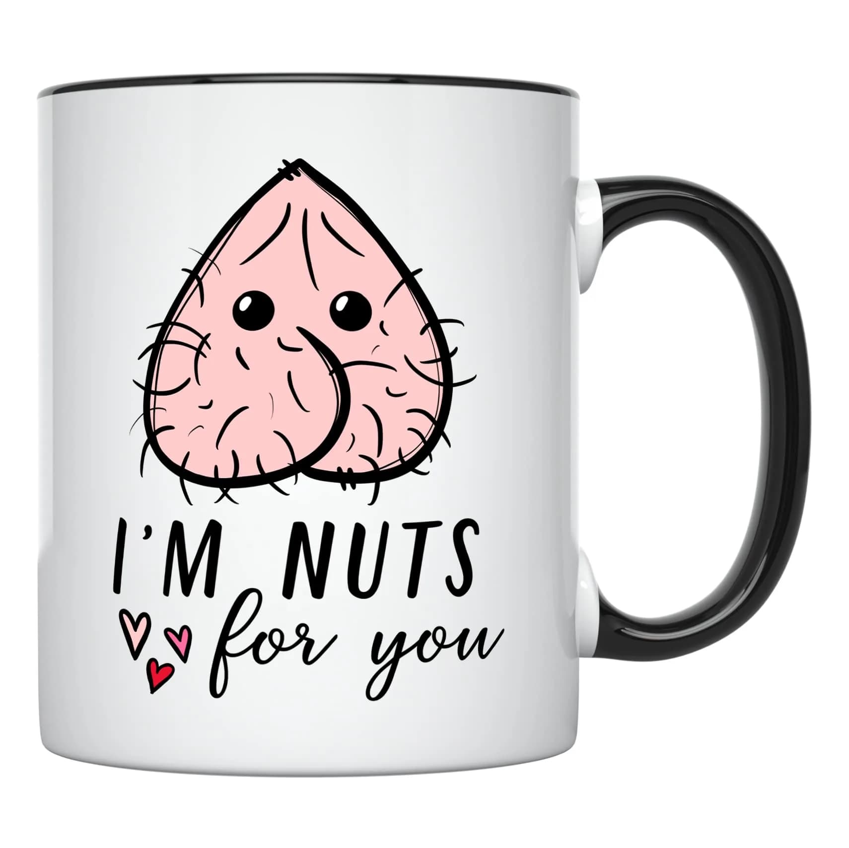 YouNique Designs I'm Nuts About You Mug Anniversary Coffee Cup 11oz | Unique Sexy Gift