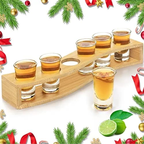 LINALL Shot Glasses 6pcs 30ml Heavy Base | Crystal Clear Drinkware for Whisky & Tequila thumbnail 2