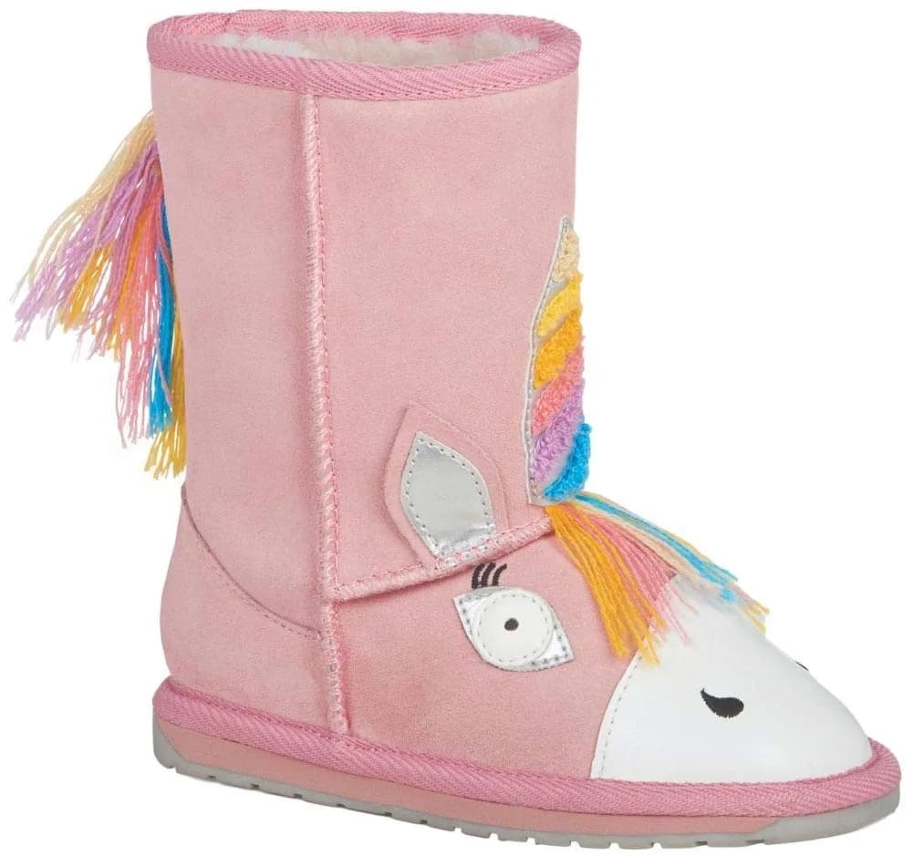 EMU Kids Magical Unicorn Deluxe Wool Boots Size 4 | Australian Wool & Suede Comfort