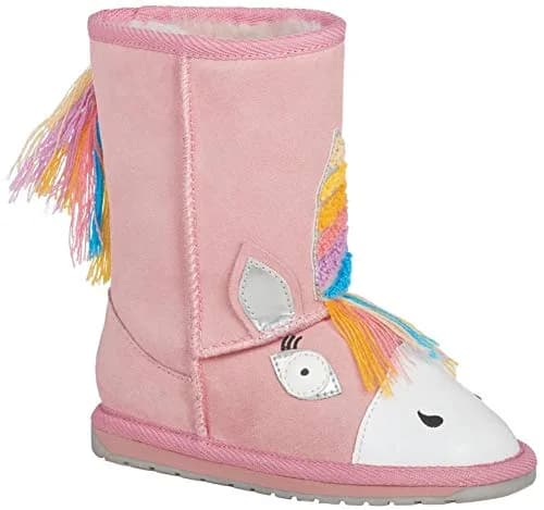 EMU Kids Magical Unicorn Deluxe Wool Boots Size 4 | Australian Wool & Suede Comfort thumbnail 1