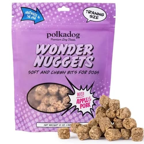 Polkadog Pork & Apple Wonder Nuggets | Soft & Chewy Dog Treats, 10oz thumbnail 1