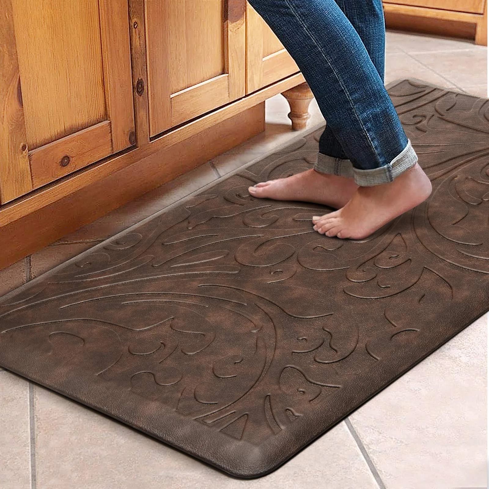 KMAT Anti-Fatigue Kitchen Mat 99cm x 51cm (39" x 20") | Cushioned Comfort Standing Rug for Home & Office