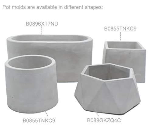 catin Silicone Planter Molds for Cement Round and Square | DIY Concrete Pot Forms for Succulents & Decor thumbnail 4
