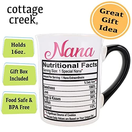 Cottage Creek Nana Mug 16 oz Ceramic Coffee Cup Gift Boxed | Heartfelt Nana Gift for Mom & Grandma thumbnail 3