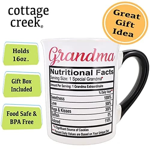 Cottage Creek Grandma Coffee Mug, 16oz Ceramic | Heartwarming Gift for Grandma thumbnail 3