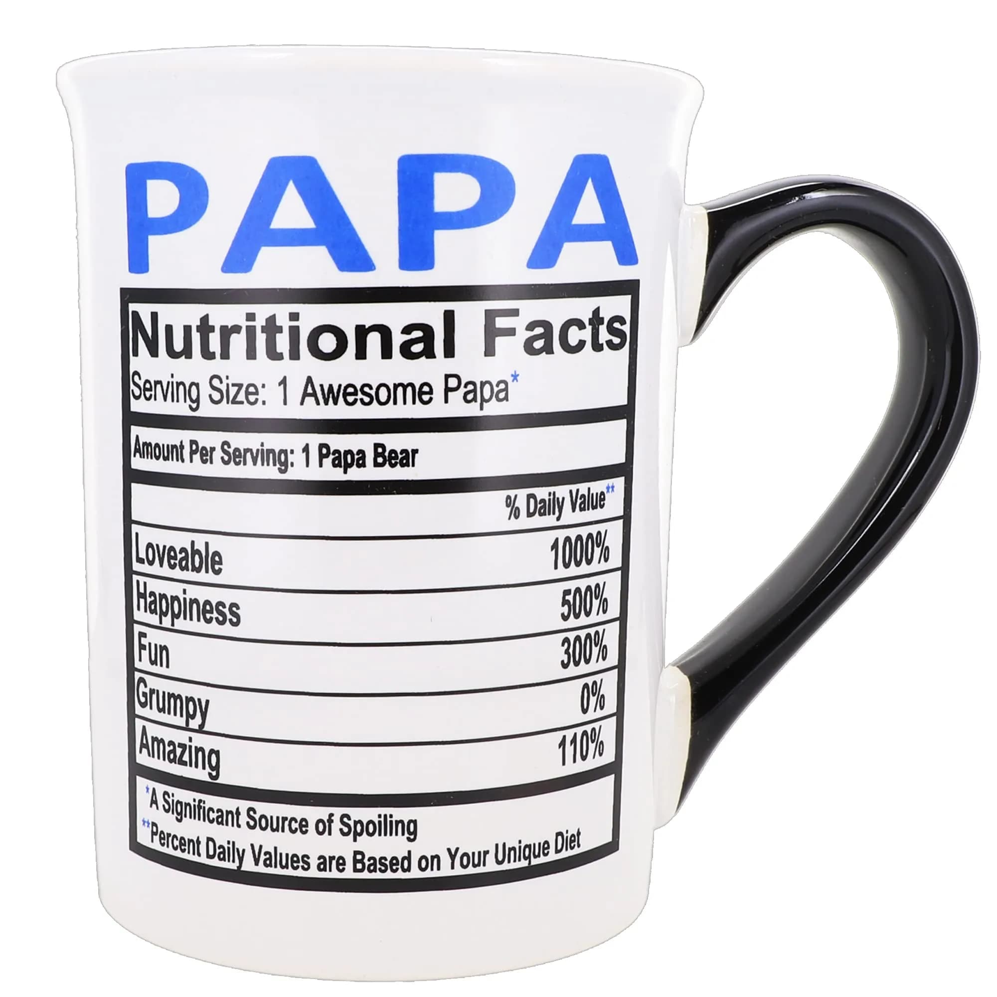 Cottage Creek 16oz Papa Mug, Ceramic Coffee Cup | Large Dad & Grandpa Gift (110 chars) — White