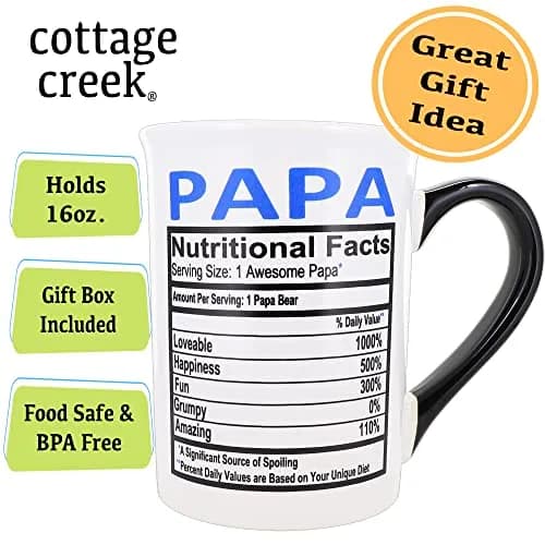 Cottage Creek 16oz Papa Mug, Ceramic Coffee Cup | Large Dad & Grandpa Gift (110 chars) thumbnail 3