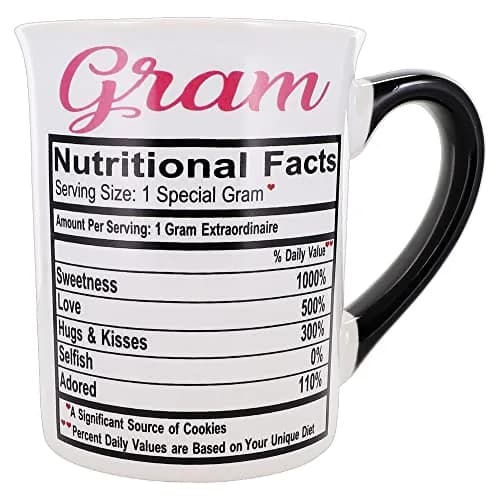 Cottage Creek Gram Coffee Mug Ceramic 473ml (16 oz) | Adorable Double-Sided Gram Design thumbnail 1