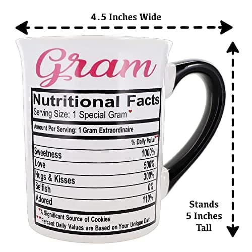 Cottage Creek Gram Coffee Mug Ceramic 473ml (16 oz) | Adorable Double-Sided Gram Design thumbnail 4