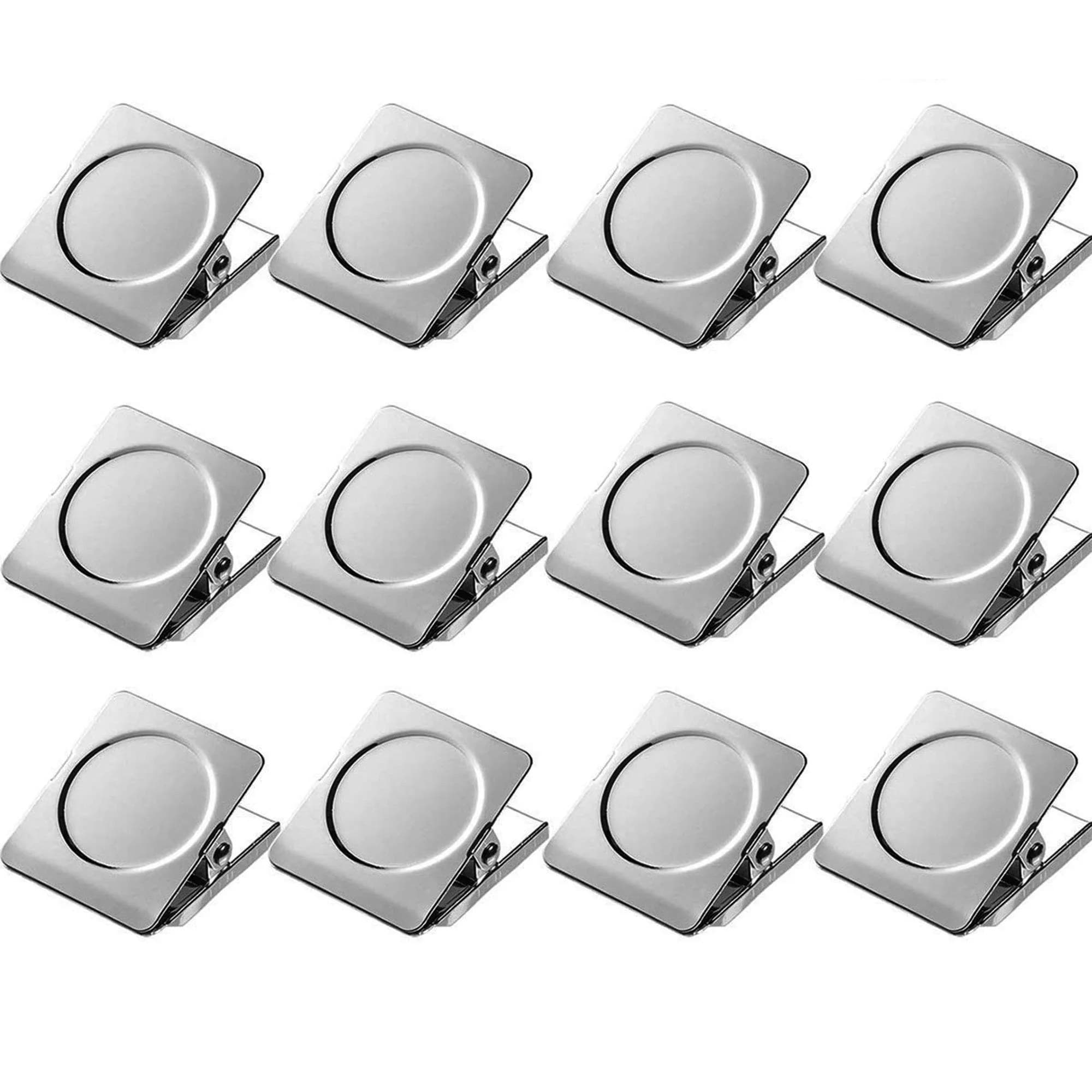 Thimmamma Magnetic Clips 1.5 inch | Heavy Duty Metal Clips for Whiteboard & Fridge (1.5 inch, 12 Pack)
