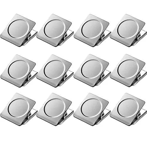 Thimmamma Magnetic Clips 1.5 inch | Heavy Duty Metal Clips for Whiteboard & Fridge (1.5 inch, 12 Pack) thumbnail 1