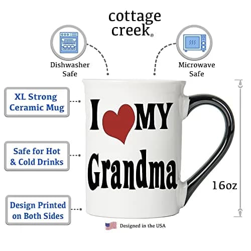 Cottage Creek Grandma Coffee Mug 16oz Ceramic | Heartwarming Gift for Her thumbnail 2